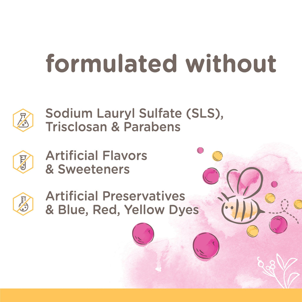 Kids Toothpaste, Natural Flavor, Fluoride Free, Bubble Bee